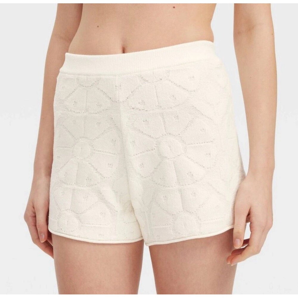 Roller Rabbit x Target Women's Daisy Floral Embossed Shorts XL NWT Cream